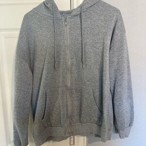 Gray Zip-Up Hoodie